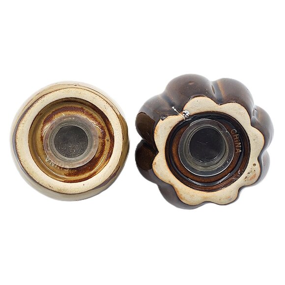 Miniature Vintage Ceramic "Pumpkin & Acorn" Salt & Pepper Shakers – NEW - Picture 3 of 3